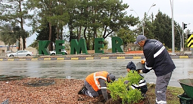 Büyükşehir'den Kemer'de peyzaj çalışması