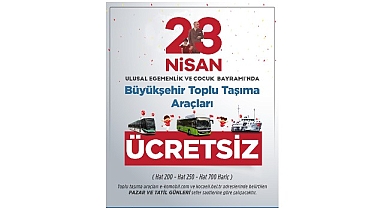 Kocaeli’nde 23 Nisan’da ulaşım ücretsiz