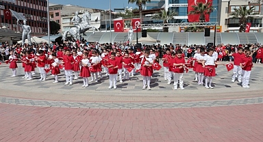 Menemen'de 23 Nisan coşkusu yaşandı