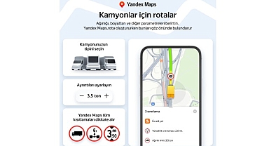 Yandex Maps, Kamyonlara Özel Navigasyon Özelliğini Türkiye'de Kullanıma Sundu