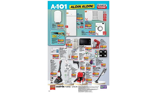 29 Mayıs’ta A101’de Motosikletten Ev Ürünlerine Geniş Ürün Yelpazesi