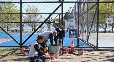 Büyükşehir, basketbol sahalarını yeniliyor