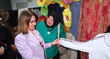 Çalılı kadınlar el emeklerini sergiledi
