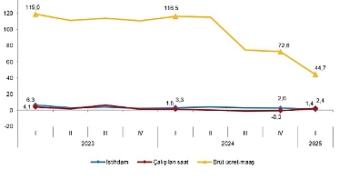 İşgücü Girdi Endeksleri, I. Çeyrek: Ocak-Mart, 2025