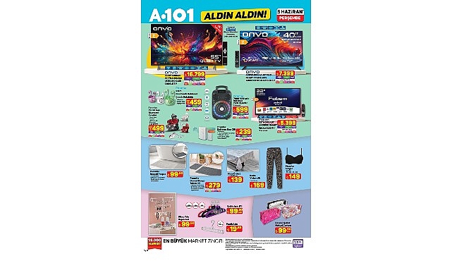5 Haziran’da A101’de Motosikletten Ev Aletlerine Öne Çıkan Ürünler