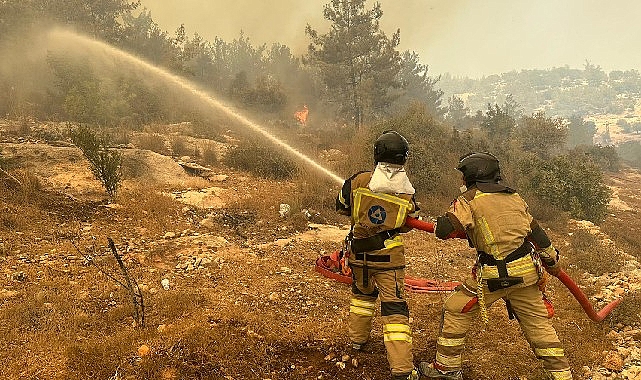Akkuyu NGS itfaiye birimi, yangın söndürme çalışmalarına destek verdi