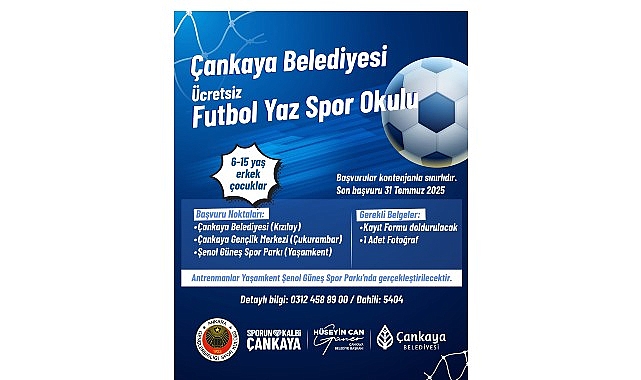 Çankaya Belediyesi'nden Ücretsiz Yaz Spor Okulları