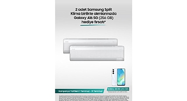 Samsung Split Klimalarda 2’li alımda Galaxy A16 5G telefon hediye fırsatı!