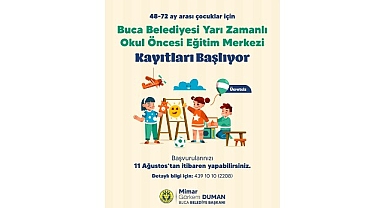 Buca’nın ücretsiz okul öncesi eğitim kurumlarında kayıtlar başladı