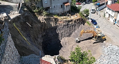 Değirmendere'de toprak kaymasına hızlı müdahale