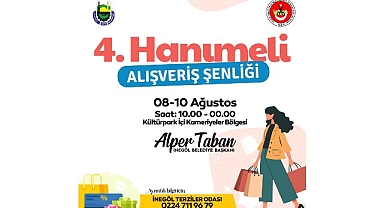 İnegöl’de Hanımeli Alışveriş Şenliği Başlıyor: Üç Gün Alışveriş Keyfi