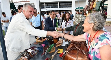 Lüleburgaz Belediyesi'nin 'Üreten Kadın Meydanı' açıldı