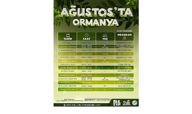 Ormanya ve Kuzuyayla'nın keşif dolu Ağustos takvimi