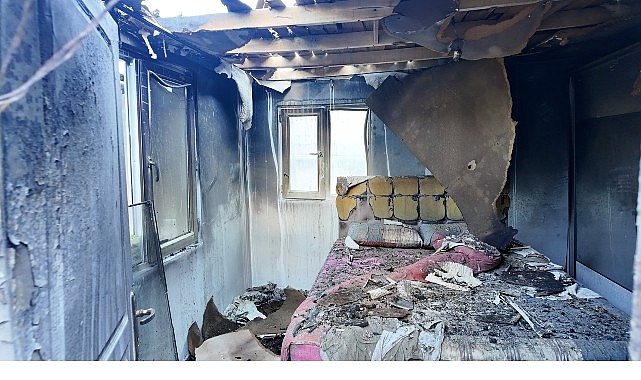 Büyükşehir'den evi yanan vatandaşa yardım eli