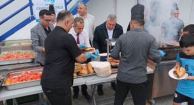 Başkan Topaloğlu'ndan sporculara mangal partisi