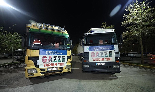 Büyükşehir'in ilk yardım tırları Gazze'ye yola çıktı