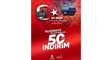 Kartepe Teleferik, 29 Ekim'de yüzde 50 indirimli