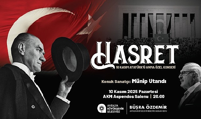 Büyükşehir 10 Kasım’da Atatürk’ü sevdiği ezgilerle anıyor