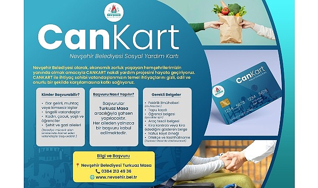 Nevşehir Belediyesi Sosyal Yardım Kartı “CANKART” Hayata Geçiyor