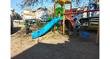 Ayvalık’ta Park ve Bahçeler Ekiplerinden 7/24 Yoğun Mesai
