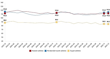 Hizmet, Perakende Ticaret ve İnşaat Güven Endeksleri, Aralık 2025