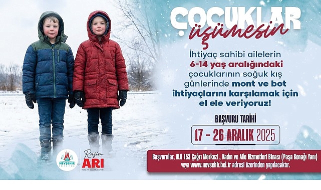 Nevşehir Belediyesi’nden “Çocuklar Üşümesin” Kampanyası