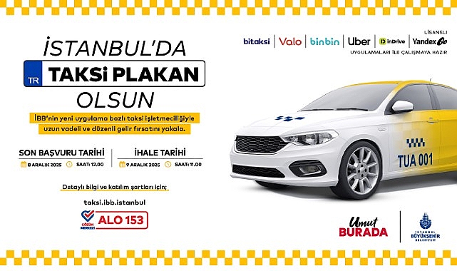 Uygulama Bazlı Taksi İçin Yeni İhale 9 Aralık’ta