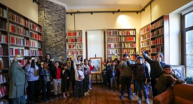 Bucalı çocuklar Cumhuriyet Kütüphanesi’ni keşfetti