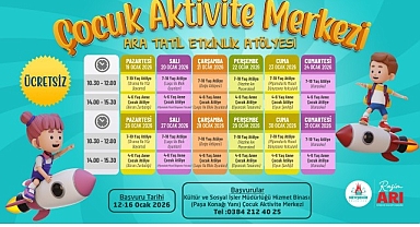 Bütün Çocuklarımızı Ara Tatil Etkinlik Atölyesi’ne Bekliyoruz 