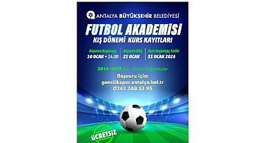 Futbol Akademisi kış dönemi kayıtları başlıyor
