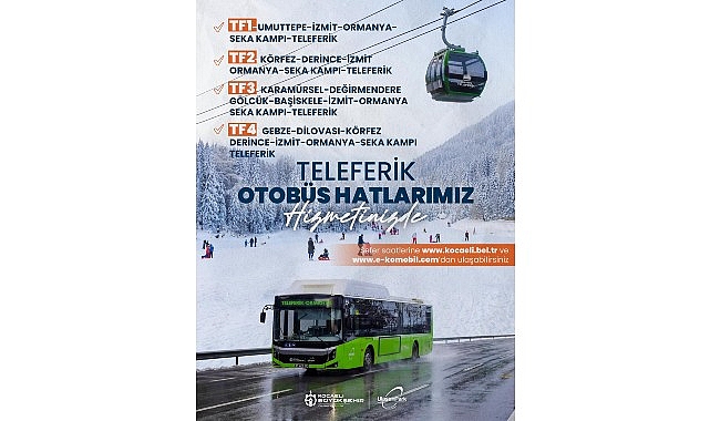 Kartepe Teleferik’e kesintisiz ulaşım