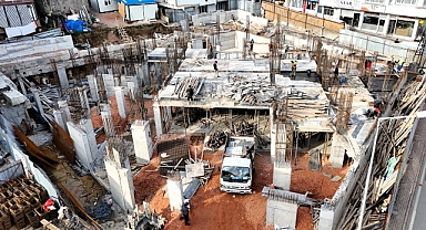 Yeni Kuruçeşme Merkez Camii hızla yükseliyor