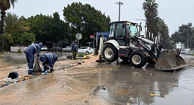 Büyükşehir ekipleri şiddetli yağışa karşı teyakkuz halinde