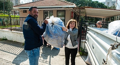 Aliağa’dan Karşıyaka’ya iyilik köprüsü: “Mavi Kapak” kampanyasına 200 kilogramlık destek