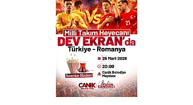 Canik'te Milli Maç Coşkusu Dev Ekranda Yaşanacak 
