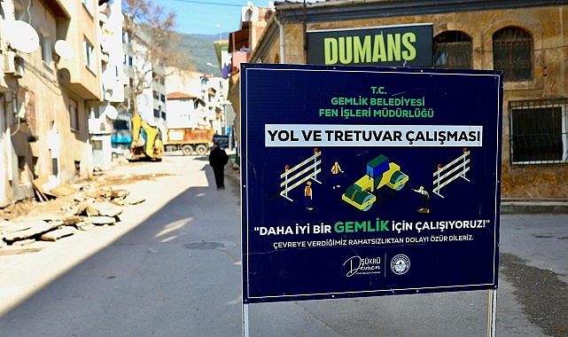 Gemlik'in Köklü Caddesi'nde Önemli Çalışma