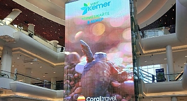 Moskova’da dev ekranlarda Kemer tanıtımı