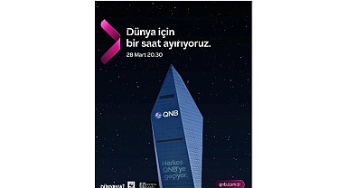 QNB Türkiye, Dünya Saati kapsamında Kristal Kule’de ışıklarını bir saatliğine kapattı