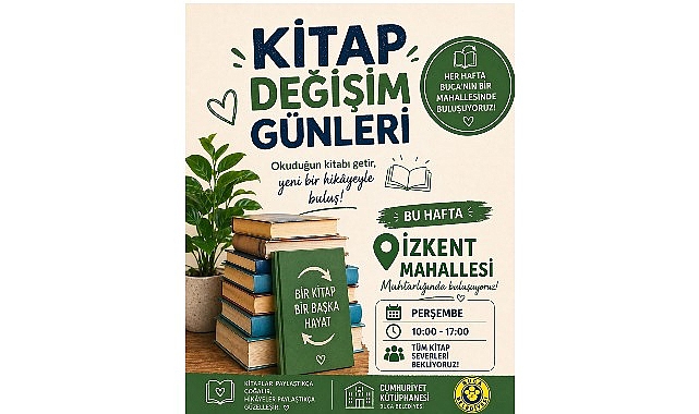 Buca’da “Kitap Değişim Günleri” başlıyor