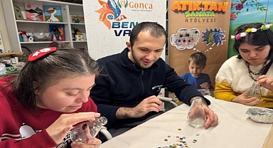 Cam atıklar, Gonca’da sanata dönüştü