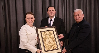 Konak’ta Makedonya rüzgarı esti: Başkan Mutlu, Enes İbrahim ve heyetini ağırladı