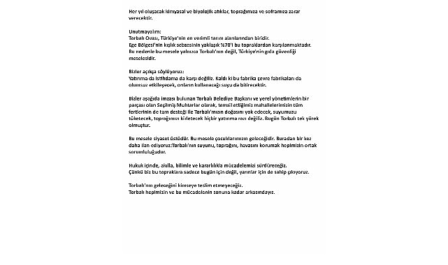 Torbalı’da Kağıt Fabrikasına Karşı Direniş Büyüyor: 60 Muhtar Tek Yürek Oldu
