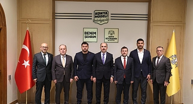 Türkiye Güreş Federasyonu Başkanı Akgül, Milli Olimpiyat Komitesi Başkanı Çakır ve Milli Güreşçi Kayaalp Başkan Altay’ı Ziyaret Etti