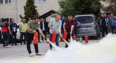 Çankaya Belediyesi Personeline Yangın Eğitimi ve Tatbikat