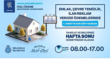 Emlak ve çevre temizlik vergisi ödemelerinde son gün 1 Haziran