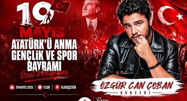 Gençlik ve Spor Bayramı’nda Özgür Can Çoban Sahne Alacak