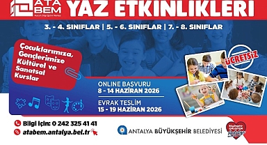 ATABEM yaz etkinlikleri kayıtları başlıyor 