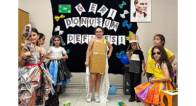 Maltepeli miniklerden ‘Geri Dönüşüm Defileli’ yıl sonu kutlaması 