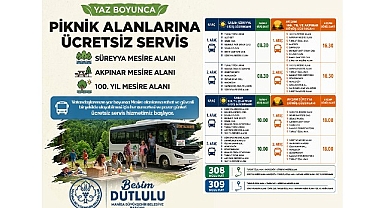 Mesire Alanlarına Ücretsiz Ulaşım Başlıyor