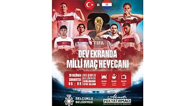 Milli Maç Heyecanı Bir Kez Daha Selçuklu’da Dev Ekranda Yaşanacak